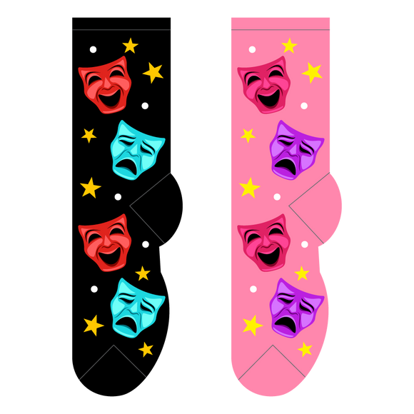 Foozys Theatre Masks (Women's Socks)