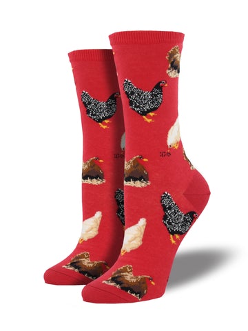 Hen House - Red (Women's Socks)