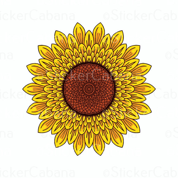 Sticker (Large & Small Options): Sunflower