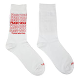 Fuck You Bag - Men's White Crew Socks