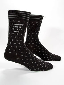 Blue Q "Studies Show I'm The Shit" - Men's Black Socks