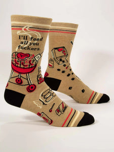 Blue Q "I'll Feed All You Fuckers." - Men's Tan Socks