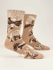 Blue Q "Fuck Work" - Men's Tan Socks
