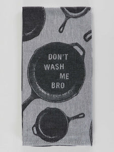 Blue Q - "Don't Wash Me Bro" Screen-Printed Kitchen Towel