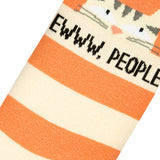 Eww People - Cats - Women's Orange Crew Socks