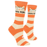 Eww People - Cats - Women's Orange Crew Socks
