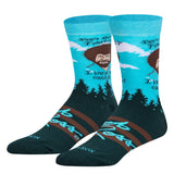 "You Can Do It" Bob Ross - Men's Blue Crew Socks
