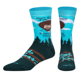 "You Can Do It" Bob Ross - Men's Blue Crew Socks