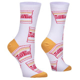 Cup Noodles - Women's White Crew Socks