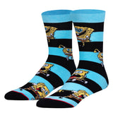 Squarepants - Men's  Blue and Black Crew Socks