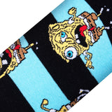 Squarepants - Men's  Blue and Black Crew Socks