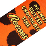 "Butter Chocolate Time" Peanut Reese's -  Women's Orange Crew Socks