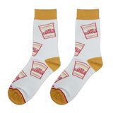 Cup Noodles All Over - Men's White Crew Socks