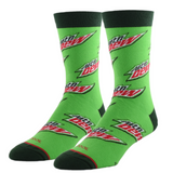 Mountain Dew All Over - Men's Green Crew Socks