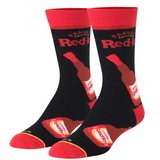 Frank's Red Hot Bottles - Men's Red & Black Crew Socks