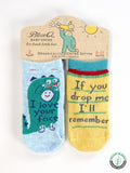 Blue Q "I Love Your Face/If You Drop Me I'll Remember" - Baby Socks