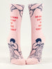 Blue Q "Do One Thing Every Day That Scares Your Family" - Women's Pink Crew Socks