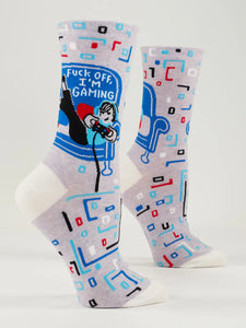 Blue Q "Fuck Off, I'm Gaming" - Women's Blue Crew Socks