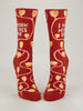 Blue Q "I Work My Ass Off" - Women's Red Crew Socks