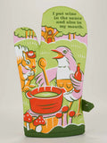 Blue Q -  "I Put Wine In The Sauce And Also In My Mouth" - Oven Mitt