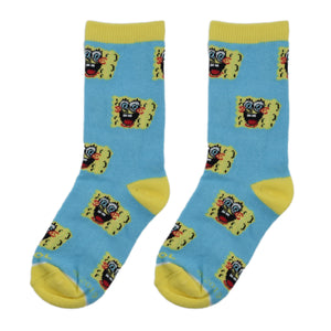 Kids Socks Ages 7-10: SpongeBob Heads