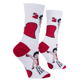 Betty Boop - Women's White Crew Socks