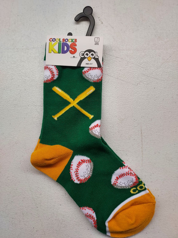 Kids Socks Ages 4-7: Baseball
