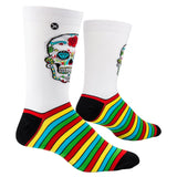 Sugar Skull And Stripes (Men's Socks)