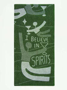 Blue Q Woven Kitchen Towel "I Believe In Spirits"