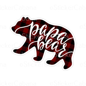Sticker (Large): "Papa Bear"