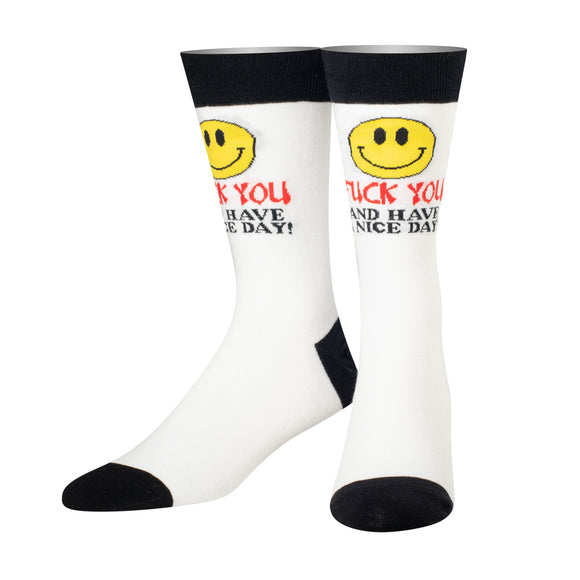 Fuck You And Have A Nice Day Smiley (Men's Socks)