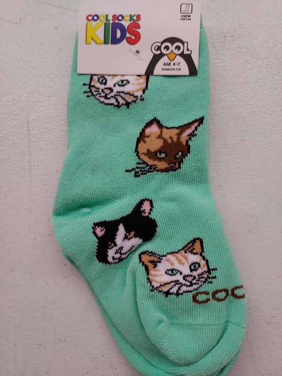 Kids Socks Ages 4-7: Cats