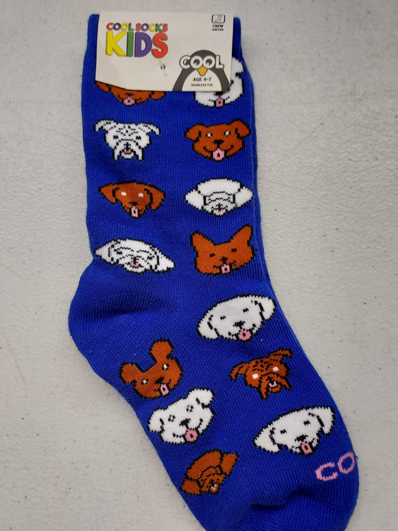 Kids Socks Ages 4-7: Dogs