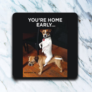 High Cotton Coasters "You're Home Early"