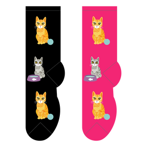 Foozys Cat & Yarn Ball (Women's Socks)