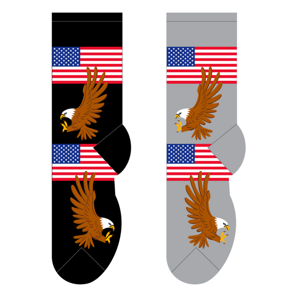 Foozys American Flag & Eagle (Women's Socks)