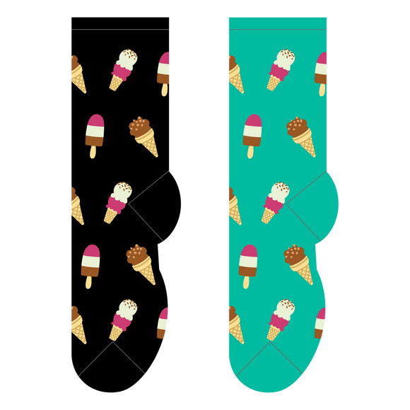 Foozys Ice Cream Cones & Pops (Women's Socks)