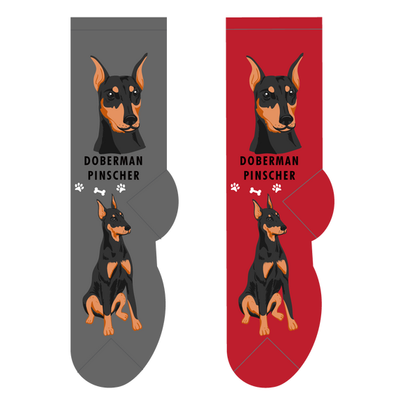 Foozys Canine Collection: Doberman Pincher (Unisex Socks)