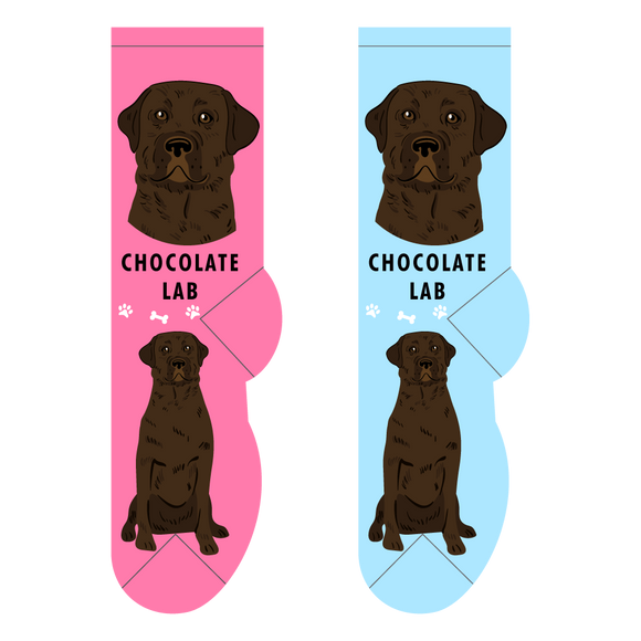 Foozys Canine Collection: Chocolate Lab (Unisex Socks)