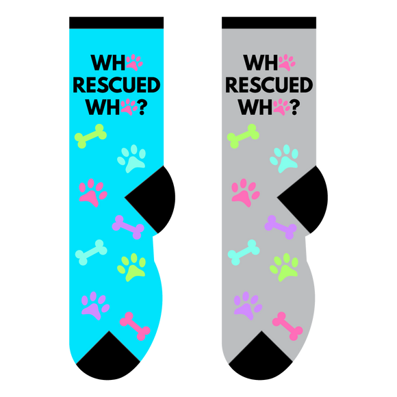 Foozys Canine Collection: Who Rescued Who? (Unisex Socks)