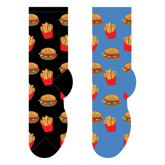 Foozys Burgers & Fries (Men's Socks)