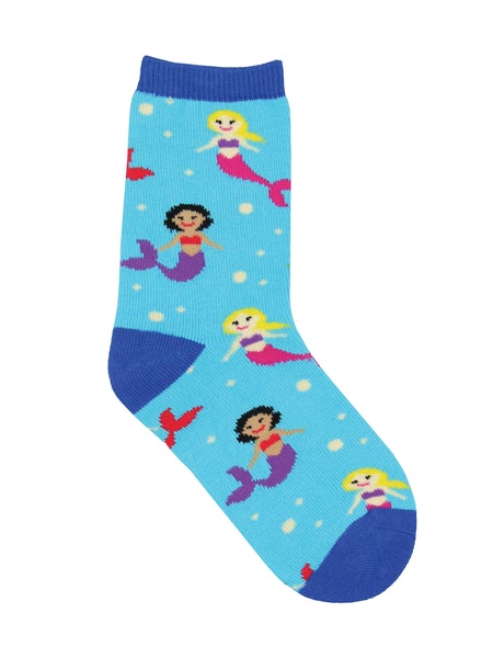 Mermaid You Look - Blue Lagoon (Kids' Socks - 3 Sizes Available)