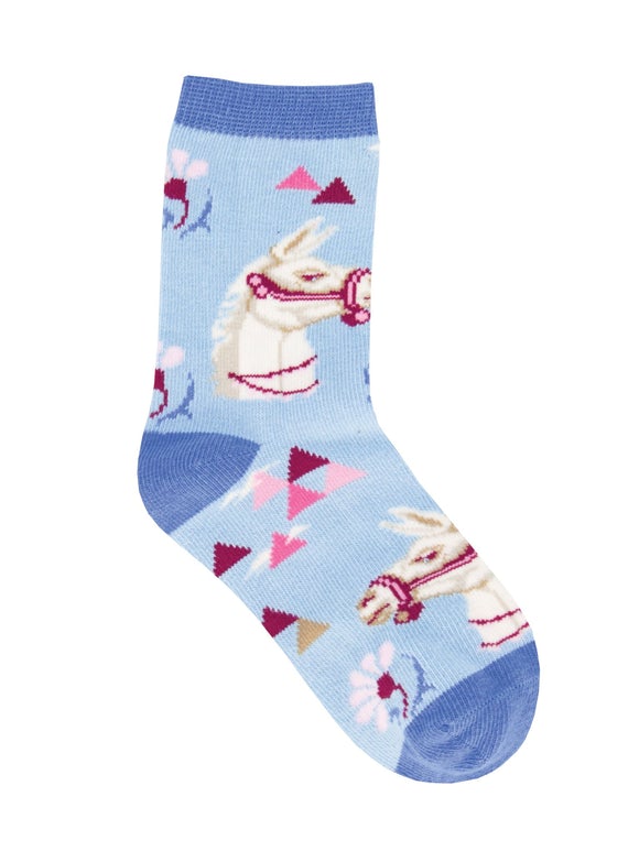 No Drama Llama - Blue (Kids' Socks - 3 Sizes Available)