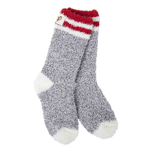 Youth Cozy Crew - Charcoal Rugby (Kids' Socks)