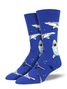 Shark Chums - Blue (Men's Socks)