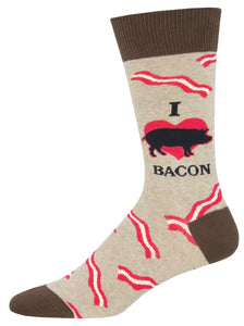 I Love Bacon - Hemp Heather (Men's Socks)