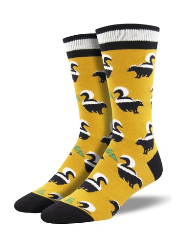 Funky Skunky - Yellow (Men's Socks)