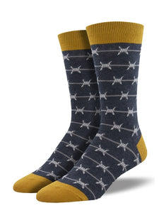 Keep Out - Charcoal Heather (Men's Socks)