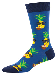Aloha Pineapples - Blue (Men's Socks)