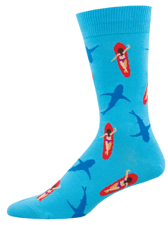 Sharks Below - Blue (Men's Socks)